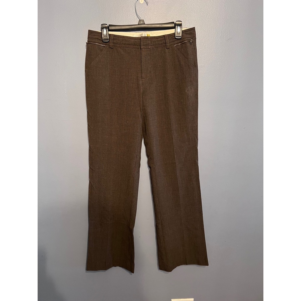 Old Navy Woman's Brown Plaid Low Waist‎ Trousers Size 8 Y2K Business Casual